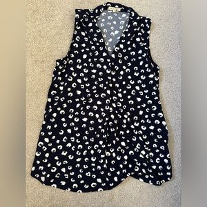 Navy blue work blouse